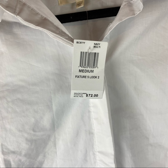 J.O.A Los Angeles white button up top NWT - Picture 5 of 7